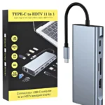 TYPE-C TO HDTV 11 IN 1 (LAN+ TYPE-C +SD CARD + USB*4 + AUDIO+ HDTV+ VGA)