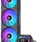 LC-B360-AK ARGB 5V3PIN Liquid Cooler With Monitor temperature