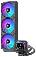 LC-B360-AK ARGB 5V3PIN Liquid Cooler With Monitor temperature