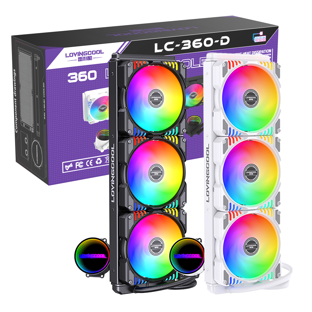 LC-360-D 1 LC-B360-D ARGB 5V3PIN Liquid Cooler LOVINGCOOL BLACK - Image 1