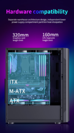 LovingCool LC-83 Case With 3 Fans RGB - Image 3