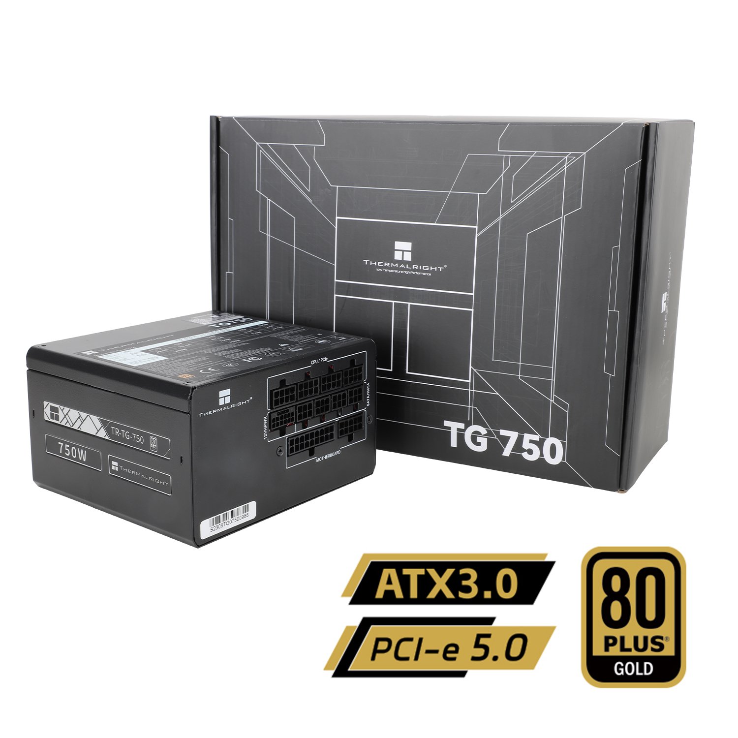 T-750 THERMALRIGHT POWER SUPPLY TR-TG-750 750W GOLD 80+ FULLY MODULAR BLACK - Image 1