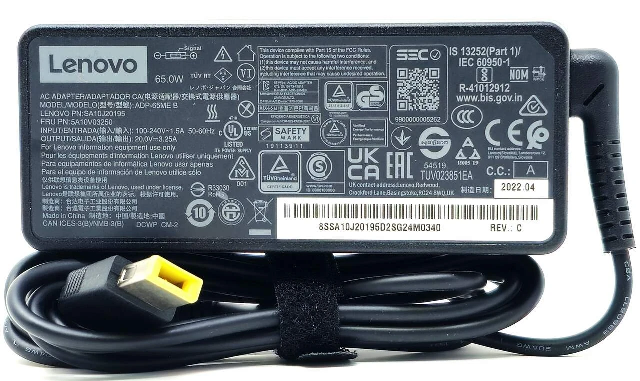 5A10V03250-1__26231 CHARGER LENOVO IDEAPAD 20V 3.25A ORIGINAL - Image 1